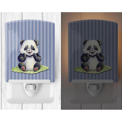 Caroline's Treasures BB7142CNL Panda Bear Ceramic Night Light Compact, UL-Certified, Ideal for Bedroom, Bathroom, Nursery, Hallway, Kitchen, 6x4x3, Multicolor