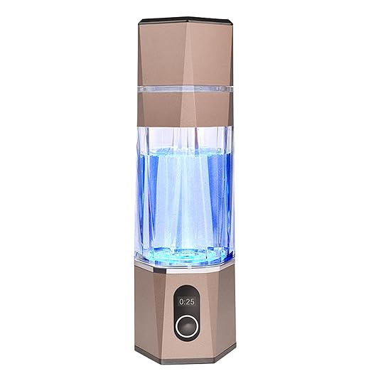 Portablely Hydrogen Generator Water Bottle,Drinking Hydrogen Water Generator, Hydrogen Rich water Generator bottle for Outdoor Sports（champagne, zbfC1champagne