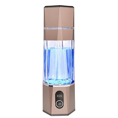 Portablely Hydrogen Generator Water Bottle,Drinking Hydrogen Water Generator, Hydrogen Rich water Generator bottle for Outdoor Sports（champagne, zbfC1champagne