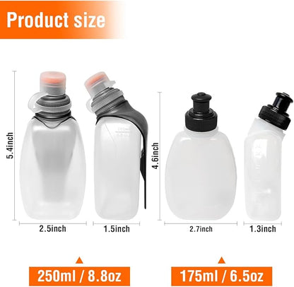 AXEN Water Bottle for Running Hydration Belt, BPA-Free&Leak-Proof Sports Water Bottle for Marathon Walking Hiking Cycling Trail Skiing
