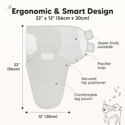 3-Pack Organic Baby Swaddle Sleep Sacks - Newborn Swaddle Sack, Ergonomic Baby Swaddles 0-3 Months, Swaddles for Newborns, Baby Sleep Sack, Baby Swaddle Blanket Wrap, Baby Essentials(The Wild 2)