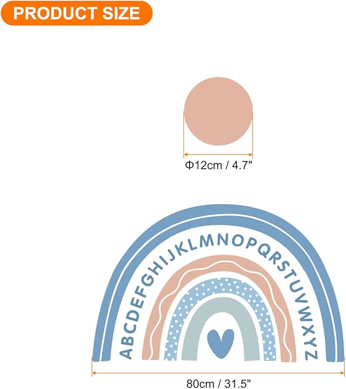 uxcell 19 Pcs (1 Sheet) Polka Dots Wall Sticker, PVC Peel and Stick Rainbow Wall Decal Sticker for Bedroom Classroom, Colorful