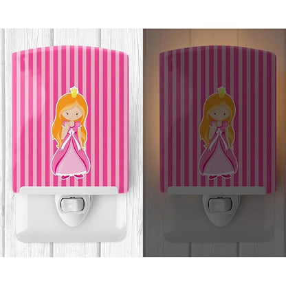 Caroline's Treasures BB8754CNL Ginger Girl Princess Ceramic Night Light Compact, UL-Certified, Ideal for Bedroom, Bathroom, Nursery, Hallway, Kitchen, 6x4x3, Multicolor