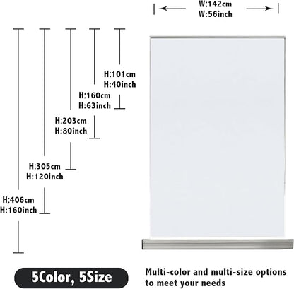 Portable Blackout Shades 100% Blackout Curtains for Bedroom Small Window Curtains No Light Kitchen Windows Insulated for Nursery for Baby Travel Curtain,White,56" W x 160" L,1 Panel