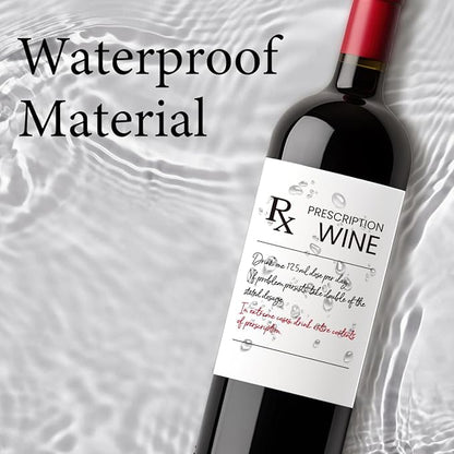 8 Pcs Pharmacist RX Wine Labels, Humor Pharmacist Retirement Appreciation Birthday Graduation Gifts for Women Men, Funny Pharmacy Technician Gift Wine Bottle Stickers Labels