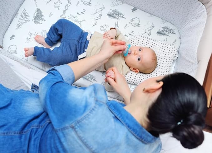 4 Pack N Play Sheets Woodland Forest Animals Wood Neutral Unisex Fitted Baby N Play Sheets Fitted for Standard Pack and Plays and Mini Cribs Set for Baby Boys or Girls