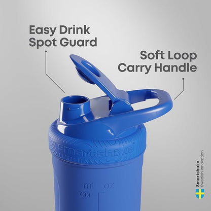 Smartshake Reforce Stainless Steel Protein Shaker Bottle 900 ml | 30 oz - Leakproof Screw-on Lid - BPA Free – Unisex - White