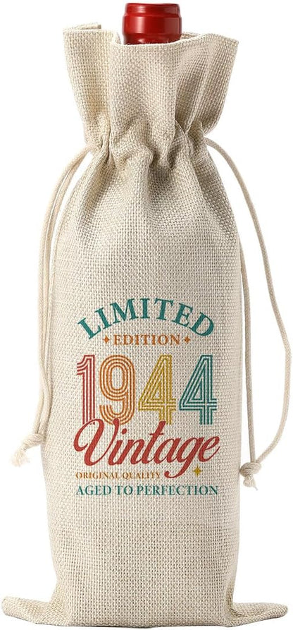 80th Birthday Decorations for Men Women, 80th Birthday Gifts for Men Women Wine Bag, Funny Wine Gift Bag 80th Birthday Gifts, 80th Birthday Wine Bag, 80 Year Old Birthday Gift Anniversary Favors
