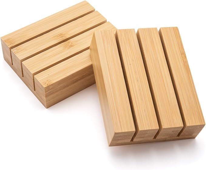Purawood - Large Premium Bamboo Silverware Organizer with Knife Blocks - Expandable Kitchen Drawer & Utensil Organizer, Cutlery Tray with Drawer Dividers for Kitchen Flatware (3-5 Slots) (Natural)