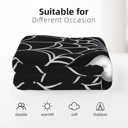 Anime Blanket, 50"" x 40"" Super Hero Throw Blanket, Super Fuzzy Comfy Plush Bedding, Blanket for Boys Girls, Birthday Gifts, Black