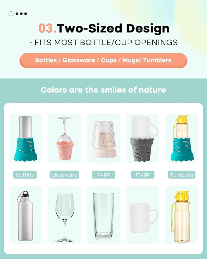 Bottle Drying Rack, 4PCS Silicone Single Handy Faster Dryer for Water Bottle, Wine Glass, Coffee Mug, Tumbles Travel-Friendly Drying Rack, Fit for HydroFlask, Yeti, Camelbak