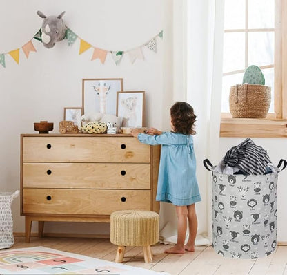 Kids Laundry Hamper,Baby Laundry Basket Animal Storage Baskets for Kids Room Decor,Nursery Hamper,Bedroom,Toy Organizer,(Animals) …