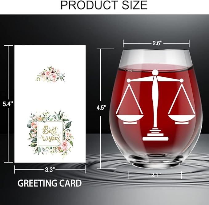 AGMDESIGN Stemless Wine Glass, 17 oz, Glass, Funny, Modern, Durable, Reusable, Hand Wash Only, Stemles, Letter Print, Wedding, Personal Use