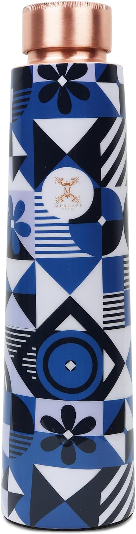 Pure Copper Water Bottle Experience the Benefits of MERCAPE® Pure Copper Water Bottle - Joint Less, Leak Proof (900ml)