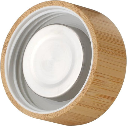 50 Oz Glass Water Bottle Wide Mouth with Time Markers, Bamboo Lid, Neoprene Sleeve Bpa Free