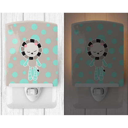 Caroline's Treasures BB8720CNL Lion Doll Ceramic Night Light Compact, UL-Certified, Ideal for Bedroom, Bathroom, Nursery, Hallway, Kitchen, 6x4x3, Multicolor