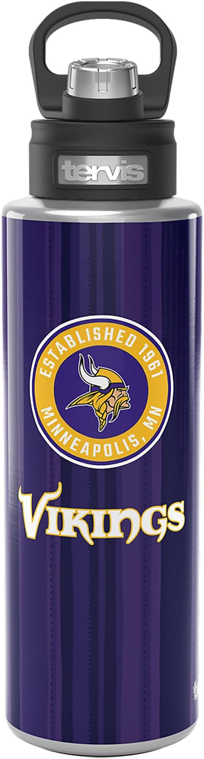 Tervis NFL Minnesota Vikings-All in Water, 40oz Wide Mouth Bottle, Stainless Steel