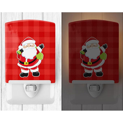 Caroline's Treasures BB9017CNL Christmas Santa Claus #1 Ceramic Night Light Compact, UL-Certified, Ideal for Bedroom, Bathroom, Nursery, Hallway, Kitchen, 6x4x3, Multicolor