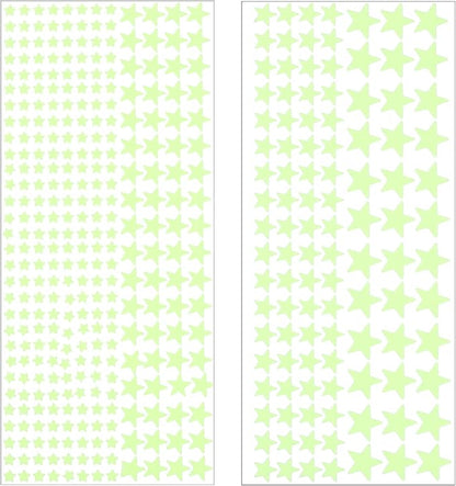 uxcell 420Pcs Glow Stars, Glow in The Dark Ceiling Stickers, Adhesive Stars Wall Decals Glowing Decal Decoration for Ceiling and Wall