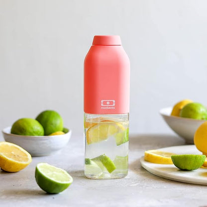 monbento - Water Bottle MB Positive M Flamingo 17 Oz - Leakproof Water Bottle Perfect for Work, Travel, Sport, or to Slip into a Handbag - BPA Free - Food Grade Safe - Pink