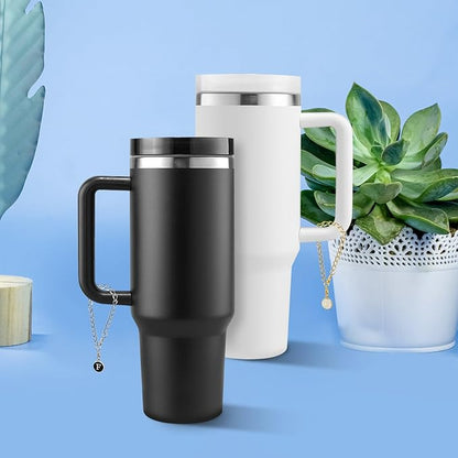 6PCS Letter Charm Accessories for Stanley Cup, Name ID Letter Handle Charm for Stanley Handle Identification Letter Pendant Handle Decoration for Stanley Tumbler Charms (Letter F)