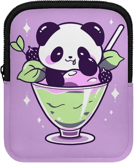 Panda Stanley Cup Pouch with Adjustable Strap Water Bottle Storage Bag 20oz-40oz IceFlow Tumbler Pouch for Stanley Accessories Purple