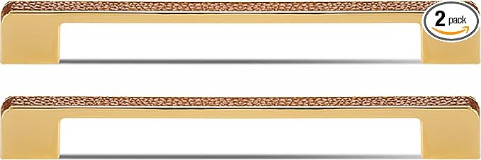 Leather Handle Brass Leather Handle Nordic Minimalist Style Handle Wardrobe Dressing Table Bedroom Living Room Kitchen Handle Hardware Furniture - 2 Pack (Brown, 192mm(7-1/2in))