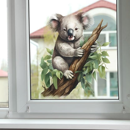 Removable Cute Koala Wall Decal Koala on Branch Wall Sticker Peel and Stick Watercolor Animal Wall Art Decor Stickers for Kids Baby Classroom Living Room Playing Room Bedroom