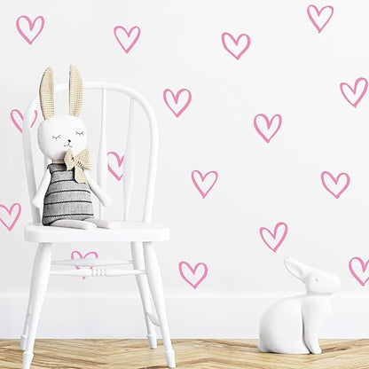 Heart Wall Decals Kids Room Wall Art Removable Stickers Girl Nursery Decor