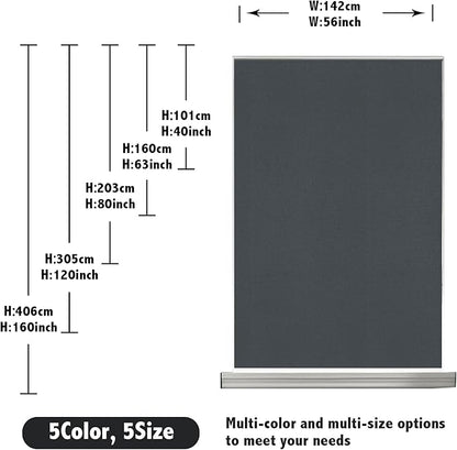 Portable Blackout Shades 100% Blackout Curtains for Bedroom Small Window Curtains No Light Kitchen Windows Insulated for Nursery for Baby Travel Curtain,Gray,56" W x 63" L,1 Panel