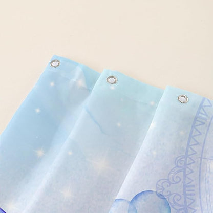 AILONEN Mermaid Shower Curtain,Blue Ocean Coral Jellyfish Coast Bathroom Curtain,Cartoon Mermaid Tail Print Kids Women Girls Bath Curtain 60" W*72" H Polyester Waterproof Shower Curtain with 12 Hooks