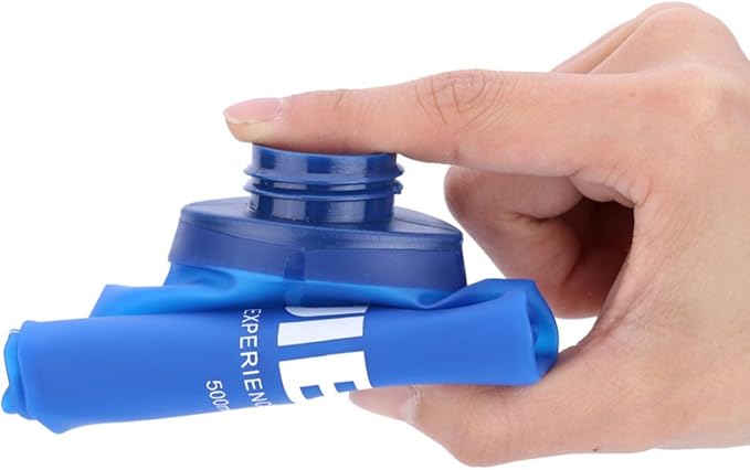 AONIJIE 2 Pcs Sports Collapsible Water Bottle BPA Free - TPU Soft Drink Water Kettle Foldable Flask for Hiking Bicycling Running Climbing