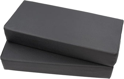 2PCS Neck Pillows for Side Sleepers, Foam Pillows for Sleeping, Head Pillow, Waterproof Faux Leather, Easy to Clean 18x8x3IN / 45x20x8CM (Black)