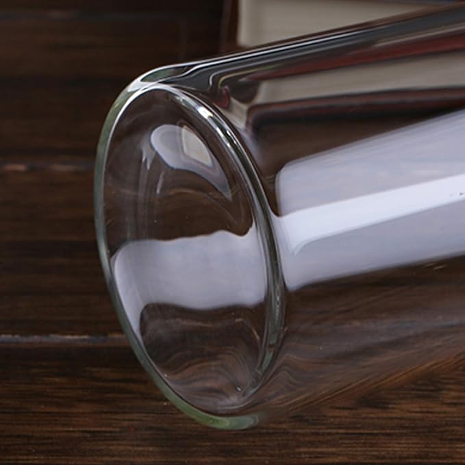 Encheng Glass Water Bottles, Glass Beverage Bottles 16oz,Drinking Bottles With Leakproof Stainless Steel Cap 500ml,Reusable Juice Bottles Beverage Drinkware,To Go Travel Bottles For Drink,Sauce 8Pack