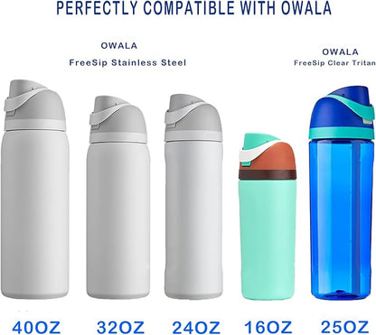 Replacement Lid for Owala Freesip Water Bottle Top Cap Protective Push-To-Open Lid Compatible With Owala Cup 16oz 24oz 32oz 40oz Bpa-Free Replacement Stopper for Owala Freesip Leak-Proof. (Pink)