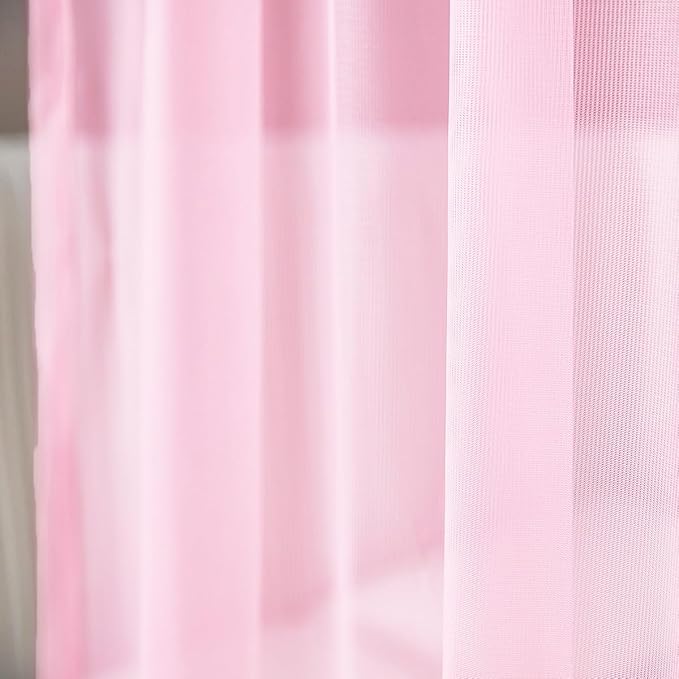 Akiky Bed Canopy for Girls Pink Sheer Canopy Bed Curtains Sheer Scarf Valance 1 Canopy Panel Full Queen Size Bed Scarf Drapes Bed décor