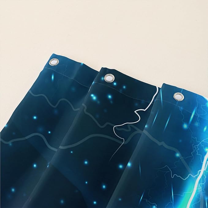 AILONEN Lion Shower Curtain,Evening Lightning Howling Lion Bath Curtain,Fierce Lion Bathroom Curtain Decor,Safari Animal Polyester Waterproof 60" W*72" H Shower Curtain (12 Hooks)