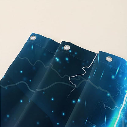 AILONEN Lion Shower Curtain,Evening Lightning Howling Lion Bath Curtain,Fierce Lion Bathroom Curtain Decor,Safari Animal Polyester Waterproof 60" W*72" H Shower Curtain (12 Hooks)