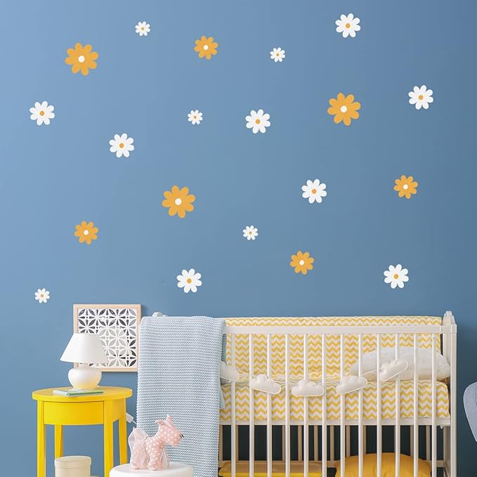 Dahlia Flower Wall Stickers for Living Room, Bedroom, Dining Room, Kitchen, Bathroom, Kids Room, Nursery