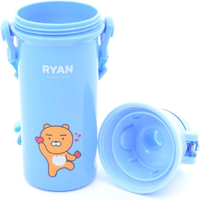 KAKAO FRIENDS RYAN One-Touch Water Bottle with Shoulder Strap 450ml (15.2 Oz)