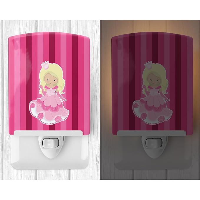 Caroline's Treasures BB9003CNL Princess Blonde Ceramic Night Light Compact, UL-Certified, Ideal for Bedroom, Bathroom, Nursery, Hallway, Kitchen, 6x4x3, Multicolor