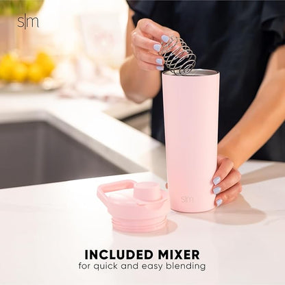 Simple Modern Officially Licensed NFL Philadelphia Eagles Stainless Steel Shaker Bottle with Ball 24oz | Metal Insulated Cup for Protein Mixes, Shakes and Pre Workout | Rally Collection | Eagles