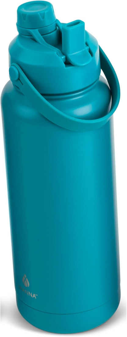 Manna Ranger Dual Insulated Stainless Steel Bottle - 40 Oz - Celadon Powder Coat