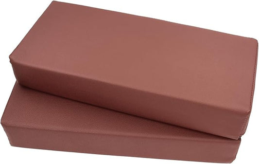 2PCS Neck Pillows for Side Sleepers, Foam Pillows for Sleeping, Head Pillow, Waterproof Faux Leather, Easy to Clean18x8x3IN / 45x20x8CM (Dark Brown)