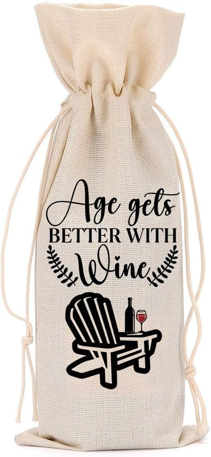 Funny Wine Quotes Wine Bag Wine Tasting Party Supplies for Wine Lovers Women Men Mimi Groom Friend Christmas Birthday Wedding Bachelorrette Party Wine Bags