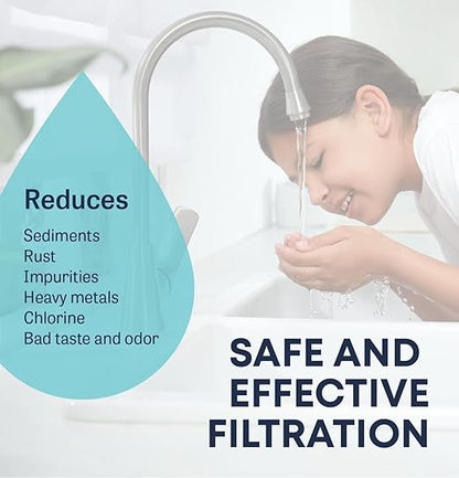 Mist Under Sink Water Filter, 20,000 Gallon, Reduces PFAS, PFOA/PFOS, Lead, Chlorine, Bad Taste & Odor, Under Counter Water Filter System, Direct Connect to Kitchen Faucet, NSF/ANSI 42 Certified