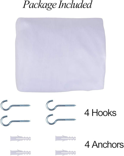 AIFUSI Mosquito Net, King Size Four Corner Post Curtains Bed Canopy for Single to Fits All Cribs and Beds for Adult Bedroom, Kids Rooms, Baby Bassinet, Garden, Camping（White）