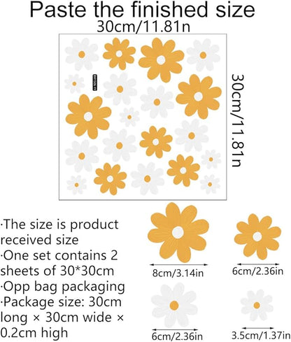 Dahlia Flower Wall Stickers for Living Room, Bedroom, Dining Room, Kitchen, Bathroom, Kids Room, Nursery