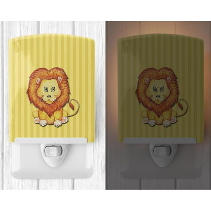 Caroline's Treasures BB7146CNL Lion Ceramic Night Light Compact, UL-Certified, Ideal for Bedroom, Bathroom, Nursery, Hallway, Kitchen, 6x4x3, Multicolor