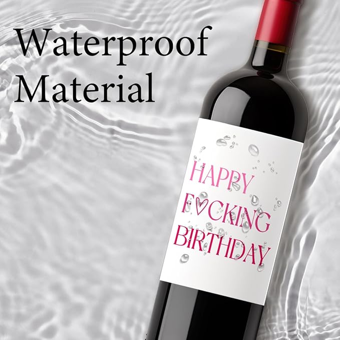 8 Pcs Birthday Wine Labels, Birthday Gifts for Women Her Him, Birthday Wine Bottle Stickers, Happy Birthday Party Decorations Gifts for Women Her Him, Happy Birthday Wine Bottle Labels